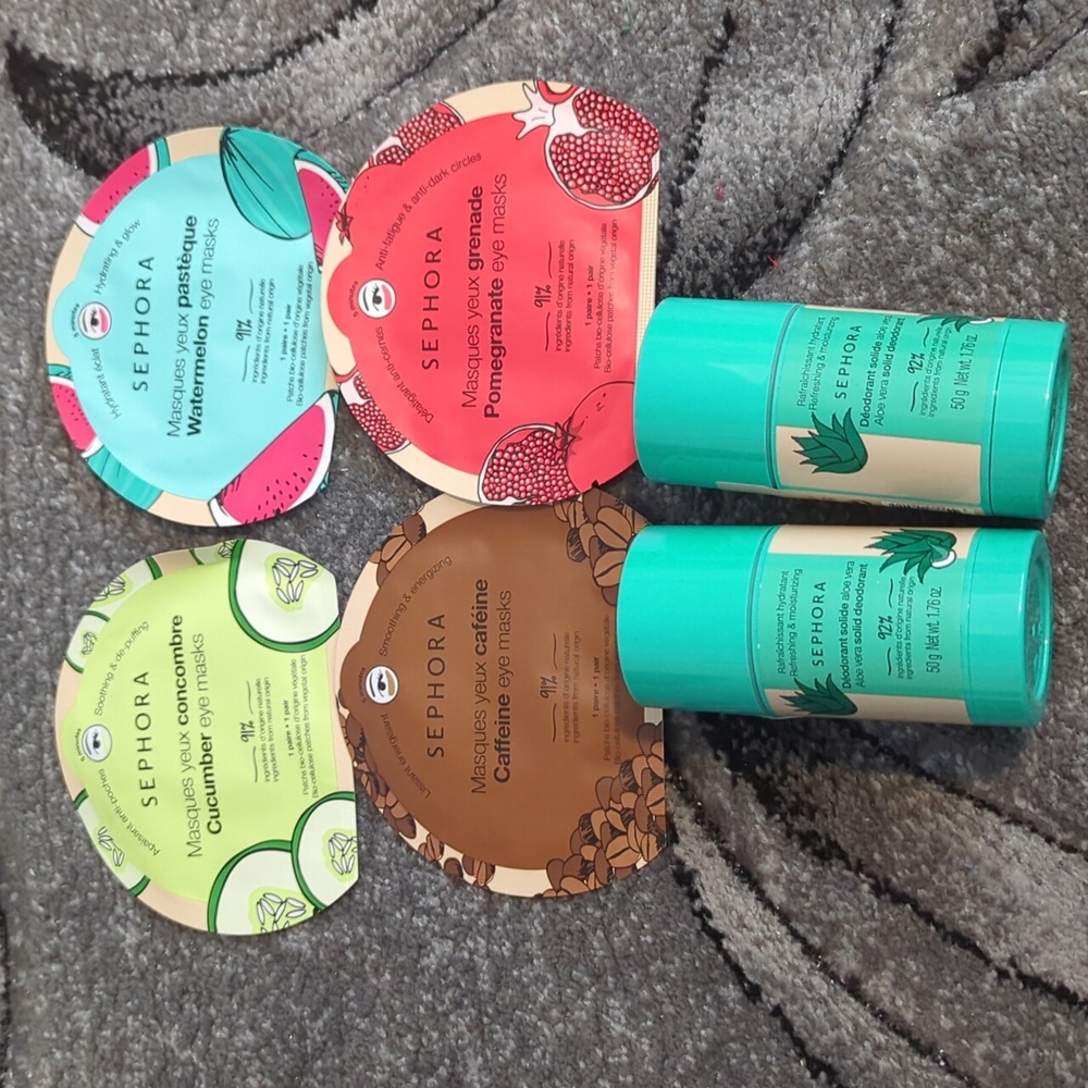 Sephora brand new 2 Deodorant and 4 eye mask